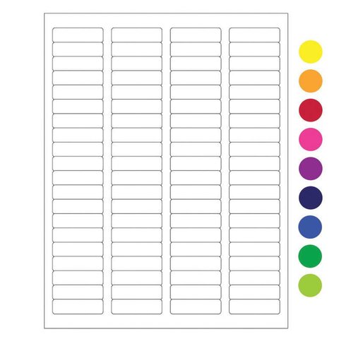 Cryo Labels For Laser Printers - 44.5 x 12.7mm (US Letter Format)