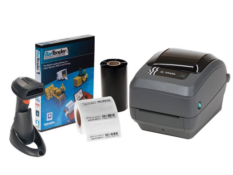 Identification System For Cryo Straw - Zebra GX430T Printing Kit + Scanner | Technologies