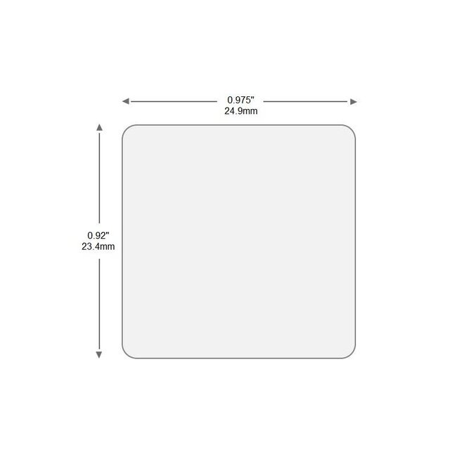 Xylene And Solvent Resistant Labels - 24,9 x 23,4mm
