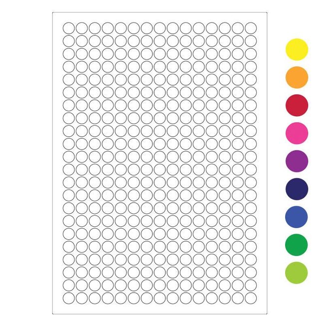 Cryo labels on sheets for laser printers Ø 11mm (A4 format)