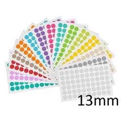 Cryo Color Dots For Microtubes - Ø 13mm ** Multi - Colors **