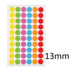 Cryo Color Dots For Microtubes - Ø 13mm ** Color - Mix **