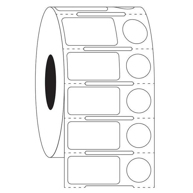 Étiquettes Cryogéniques À Jet D'Encre - 23,9 x 12,7mm + Ø 11,1mm