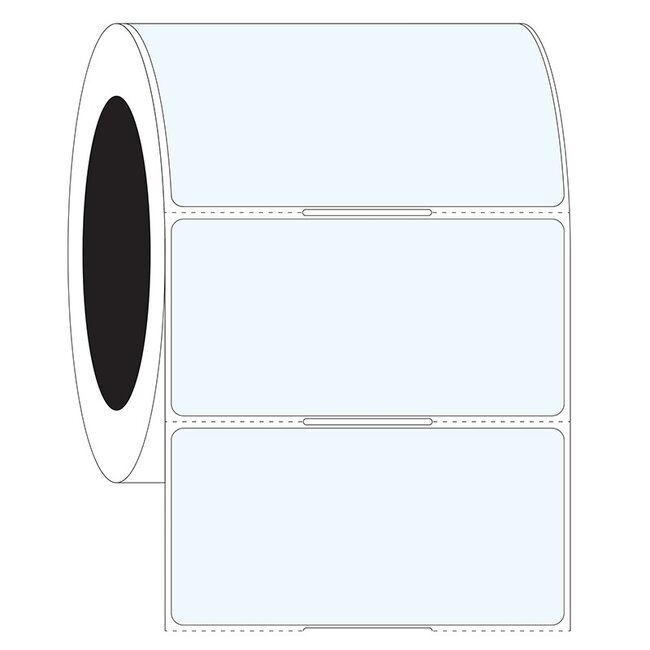 Transparent Cryo Barcode Labels - 101.6mm x 50.8mm
