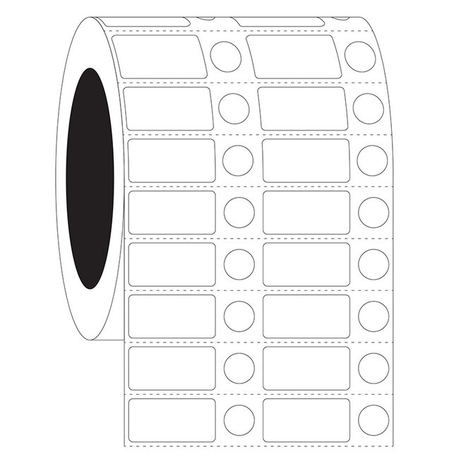 Cryo barcode etiketten 31,8 x 16 + Ø 11mm