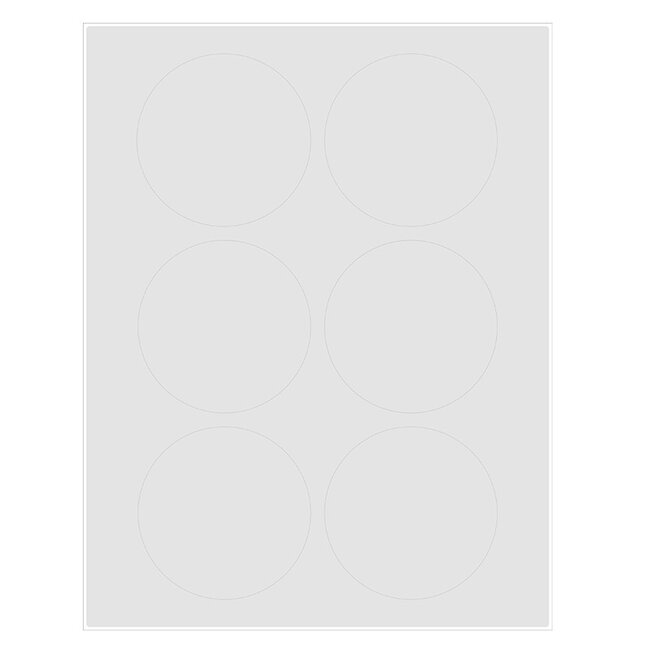 LabID™ Étiquettes Cryogéniques Pour Imprimantes Laser - Ø 79,4mm (Format US Letter) / Transparent