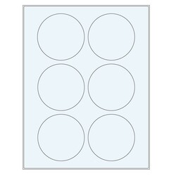 LabID™ Cryo Labels For Laser Printers - Ø 79,4mm (US Letter Format) / Transparent