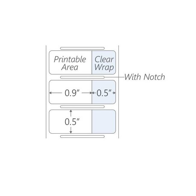 LabID™ Cryogenic Wrap Around Labels - 22,9 x 12,7mm + 12,7mm / Thermal Transfer