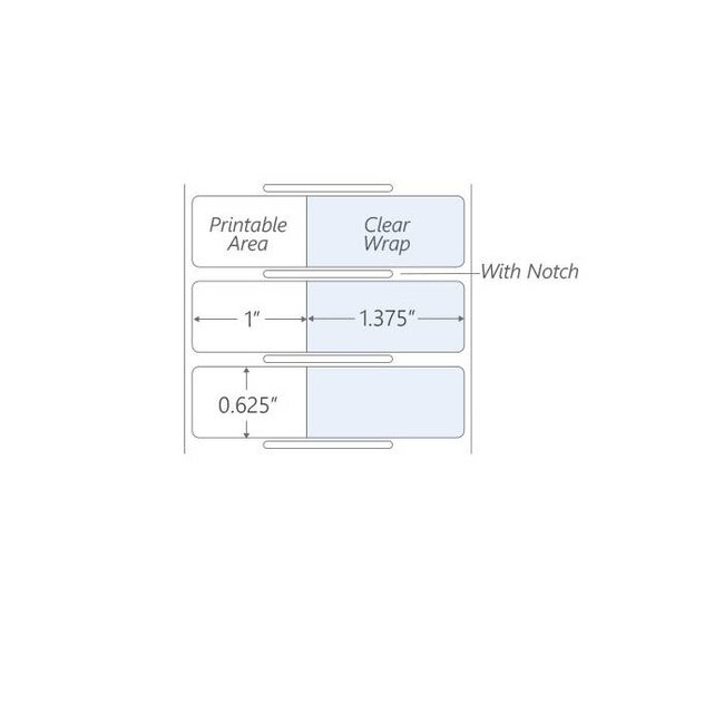 LabID™ Cryogenic Wrap Around Labels - 25,4 x 15,9mm + 35mm / Thermal Transfer