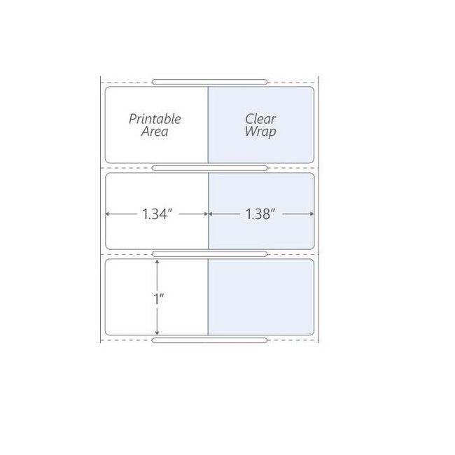 Wikkellabels Voor Cryo & Autoclaaf Toepassingen 34 x 25,4 + 35mm