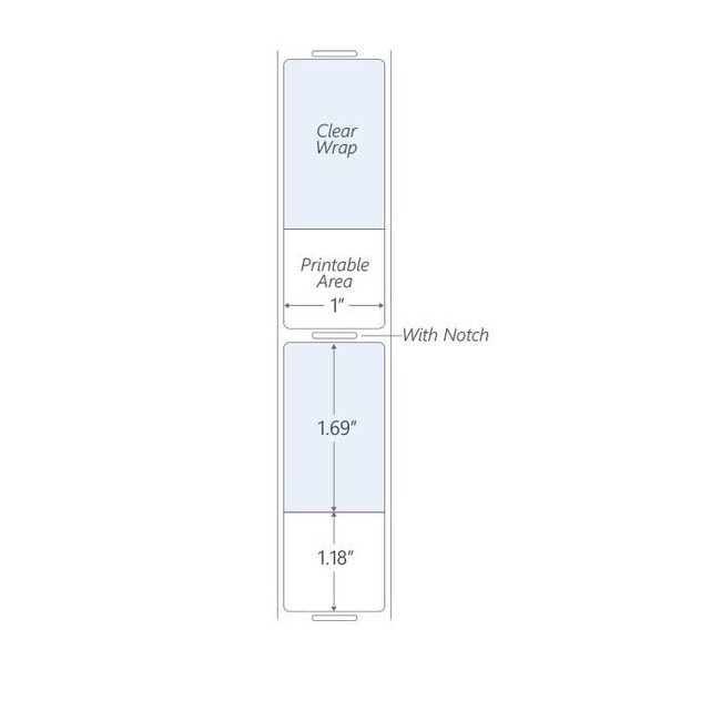 LabID™ Cryogenic Wrap-Around Labels - 25,4 x 30mm + 43mm