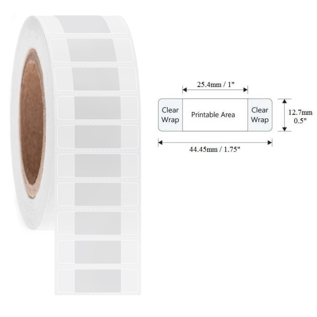 Thermal Transfer Labels For Frozen Vials & Tubes - 25.4 x 12.7mm