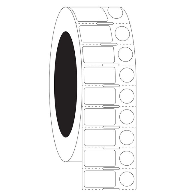 LabID™ Kryo Etiketten Für Gefrorene Oberflächen - 23,9 x 12,7mm + Ø 11,1mm / Thermotransfer