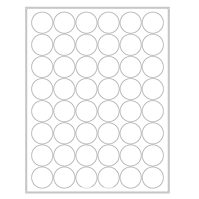 LabID™ Étiquettes Cryogéniques Pour Imprimantes Laser - Ø 31,8mm / Format US Letter