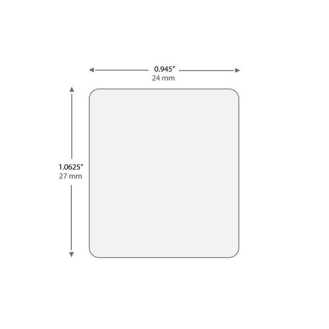 Xylene And Solvent Resistant Labels - 24 x 27mm