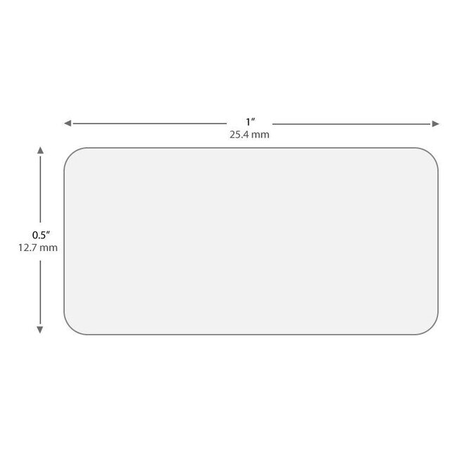 Xylene And Solvent Resistant Labels - 25.4 x 12.7mm