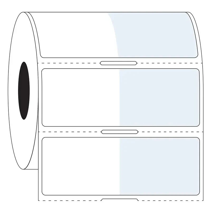 Zelflaminerende Cryo Etiketten - 34 x 25,4mm + 35mm / Thermotransfer ** Wikkel-Etiketten