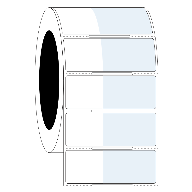 LabID™ Selbstlaminierende Kryo  Wickeletiketten - 28,6 x 25,4mm + 41mm / Thermotransfer