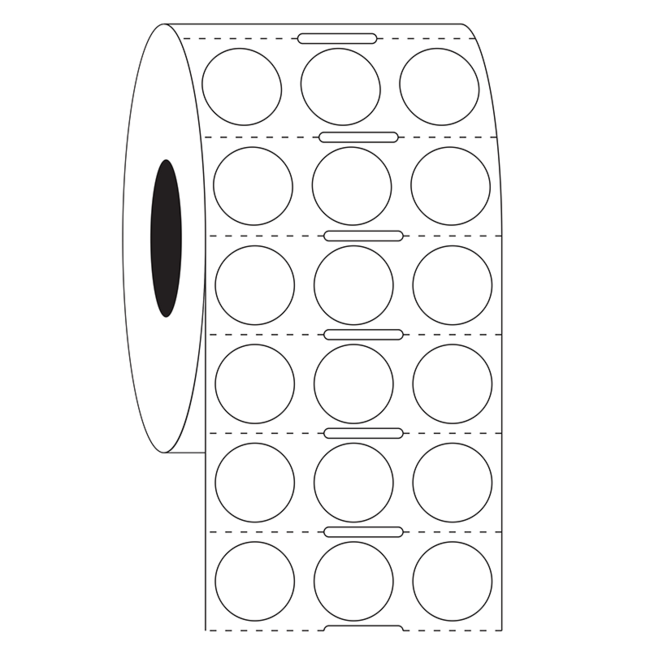 LabID™ Kryo Barcode Etiketten - Ø 12,7mm / Thermotransfer