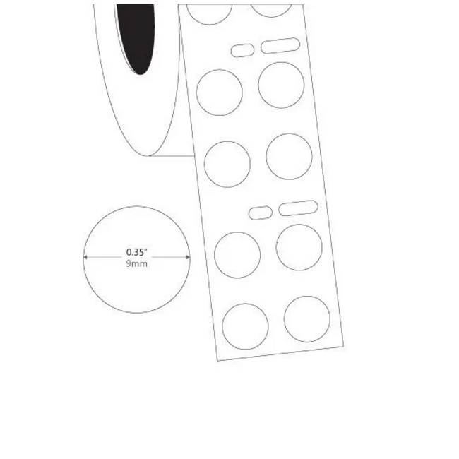 Kryo DYMO Etiketten - Ø 9mm / Tiefkühl-Etiketten