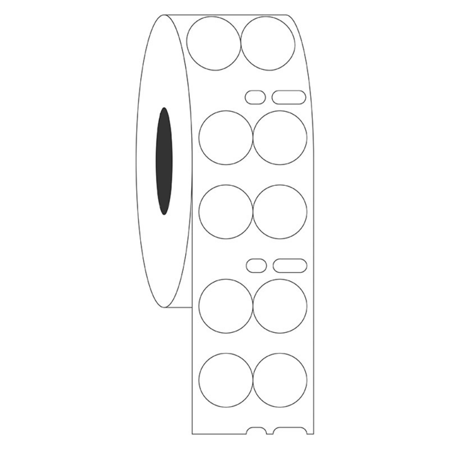 LabID™ DYMO Compatible Cryogenic Labels - Ø 13mm * White
