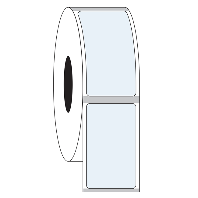 LabID™ Étiquettes Cryogéniques Transparentes - 22,2 x 38,1mm / Transfert Thermique