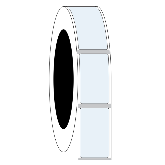 LabID™ Étiquettes Cryogéniques Transparentes - 22,2 x 38,1mm / Transfert Thermique