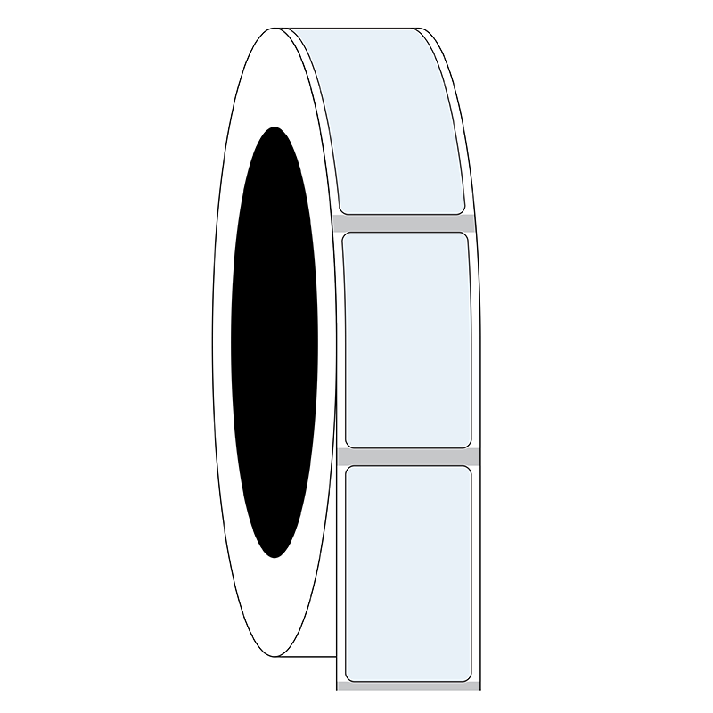 LabID™ Étiquettes Cryogéniques Transparentes - 22,2 x 38,1mm / Transfert Thermique