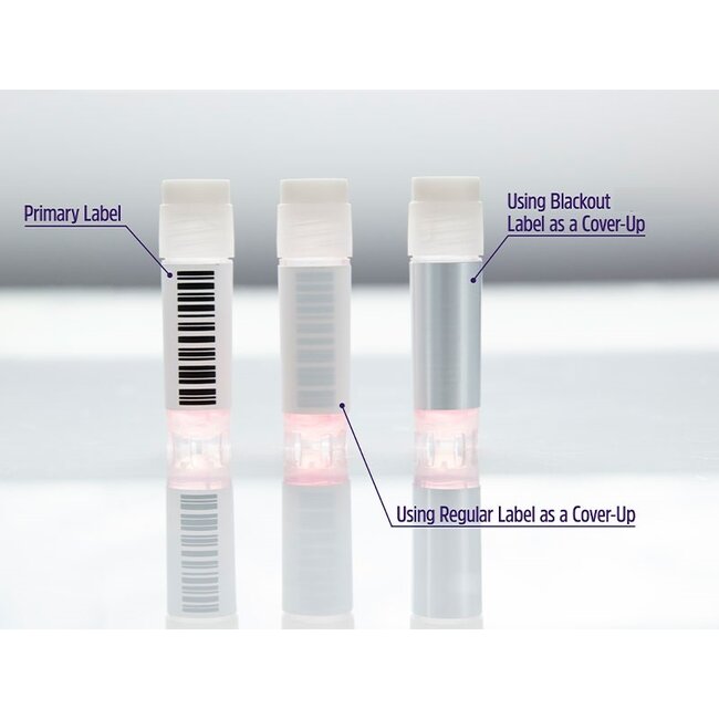 Cryo Correctie- /Afdeketiketten Voor Bevroren Ondergronden - 88,9 x 31,8mm ** Ondoorzichtig