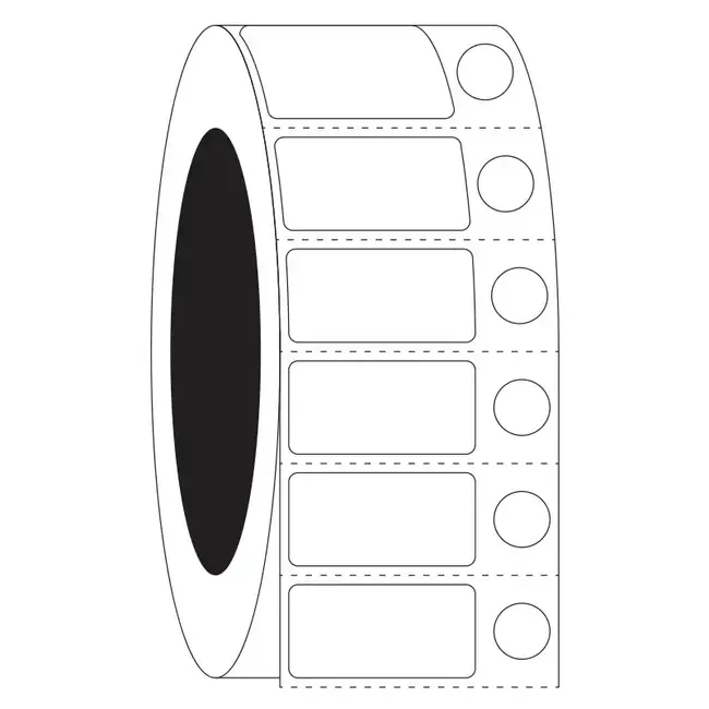 LabID™ Cryo Barcode Etiketten - 31,8 x 15,9mm + Ø 9,5mm / Direct Thermisch