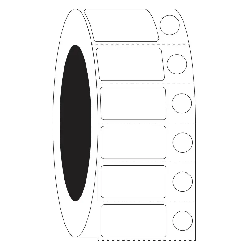 LabID™ Cryo Barcode Etiketten - 31,8 x 15,9mm + Ø 9,5mm / Direct Thermisch