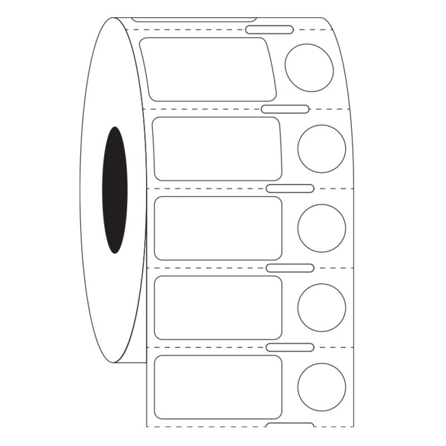 LabID™ Thermodirekt Kryo-Etiketten Für Gefrorene Röhrchen Und Gefäße - 25,4 x 12,7mm + Ø 9,5mm