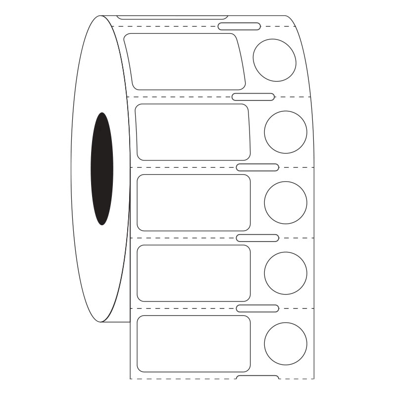 LabID™ Direct Thermische Cryo Etiketten Voor Bevroren Buisjes En Tubes -25,4 x 12,7mm + Ø 9,5mm