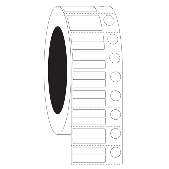 LabID™ Étiquettes De Congélation Amovibles - 30 x 7,1mm + Ø 9,4mm / Transfert Thermique