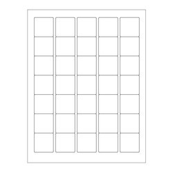 Cryo Labels For Laser Printers - 35 x 35mm (US Letter Format)