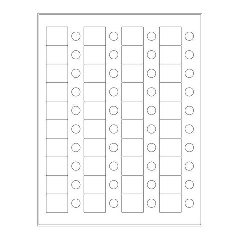 Cryo Laseretiketten - 28,6 x 24,4 + Ø 11mm (US Letter Format)