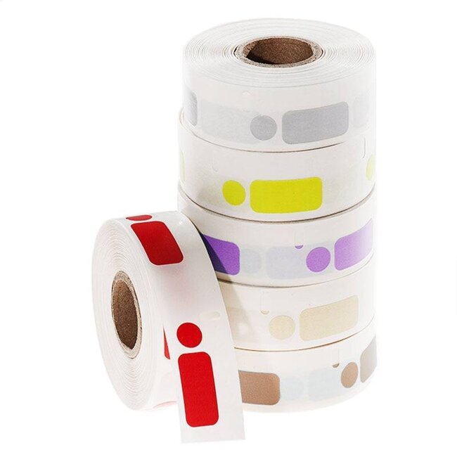 LabID™ Kryo DYMO Etiketten / Tiefkühl-Etiketten - 12,7 x 26,4mm + Ø 9,5mm