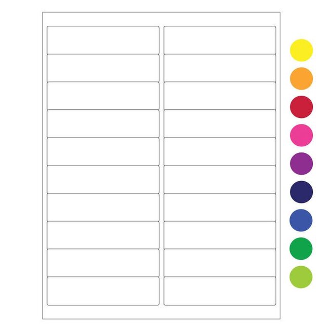 Cryo Labels For Laser Printers - 102 x 25.4mm (US Letter Format)