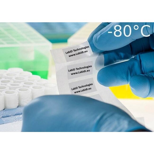Thermal Transfer Labels For Frozen Vials & Tubes - 25.4 x 12.7mm
