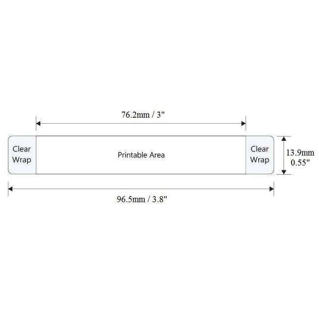 Labels Voor Bevroren Oppervlakken - 76,2 x 13,9mm