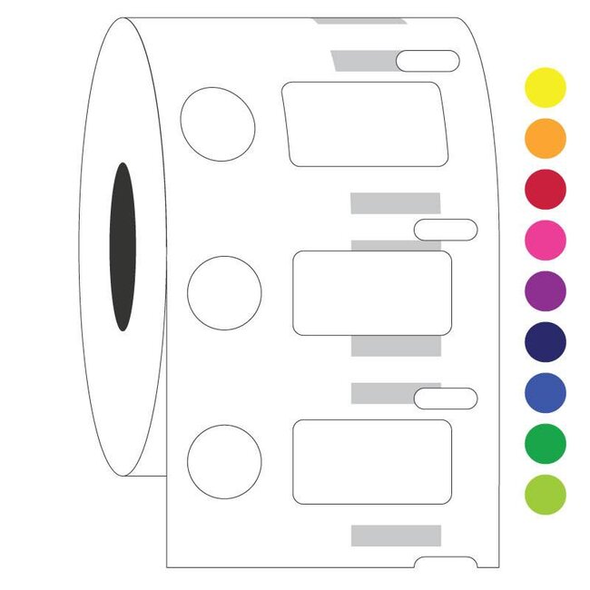 Cryogenic DYMO Labels - 23.9 x 12.7 + Ø 11.1mm