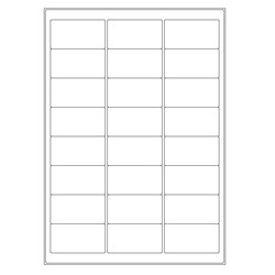 Cryo labels on sheets for laser printers 63.5 x 33.8mm (A4 format)