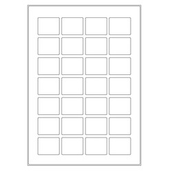 Cryo labels on sheets for laser printers 39.6 x 31.8mm (A4 format)