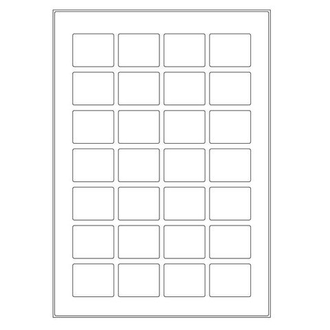 Cryo Labels For Laser Printers - 39.6 x 31.8mm (A4 Format)