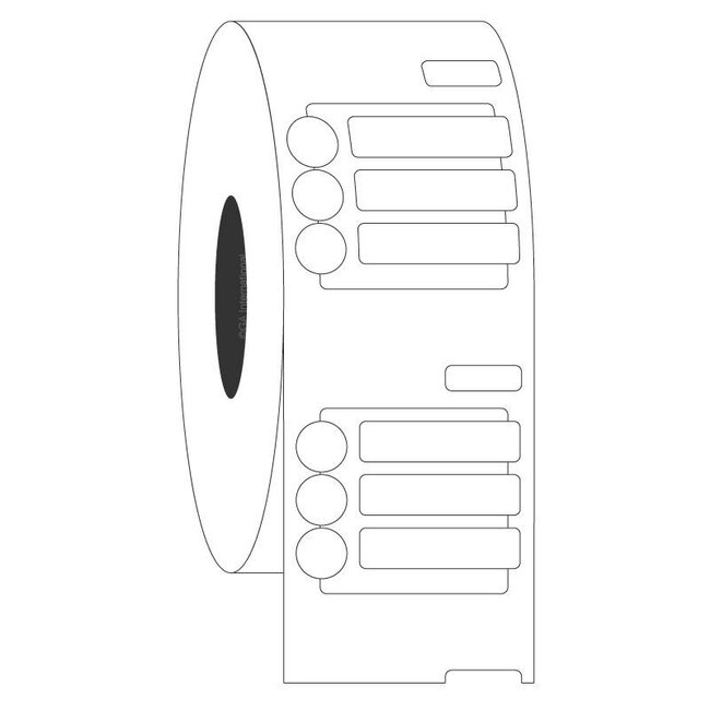 Kryo DYMO Etiketten - 20 x 5mm + Ø 6,35mm / Tiefkühl-Etiketten