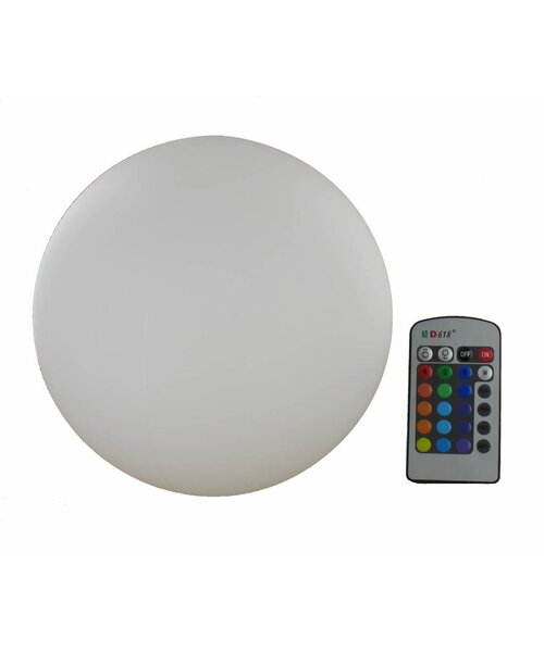 LED Decoratie Bol RGB 20cm Oplaadbaar met afstandsbediening