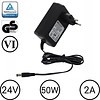 DYS LEDstrip voedingsadapter 24V-2.1A – 50 Watt - TÜV keurmerk - Efficiëntielevel 6
