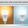 Milight / MiBoxer 9 Watt RGB + Warm Wit en Koud Wit E27 CCT Dual White Lamp