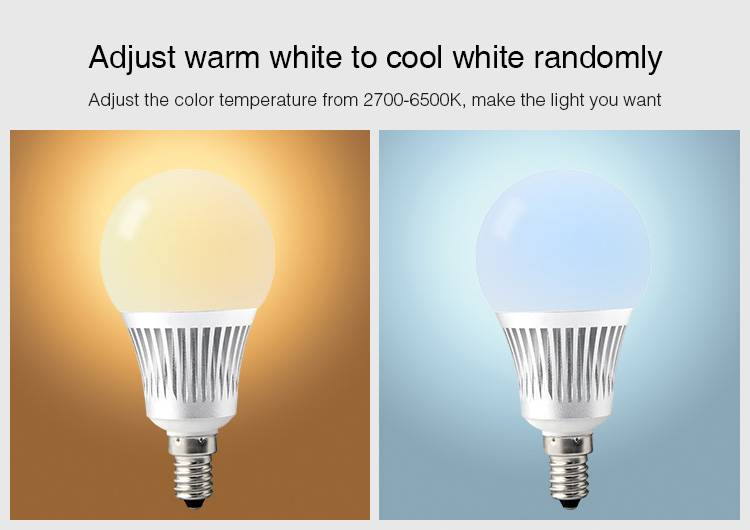 Figuur Bedenk inschakelen 5 Watt RGB + Warm Wit en Koud Wit E14 CCT Dual White Lamp - LEDStripXL
