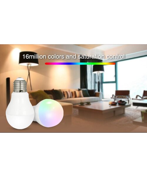 Milight / MiBoxer 6 Watt RGB + Warm Wit en Koud Wit E27 CCT Dual White Lamp